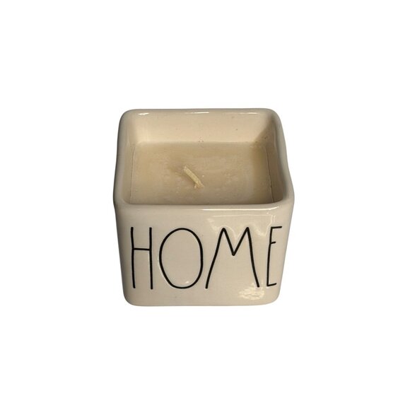 Rae Dunn Cinnamon Spice Scented Candle 3" Ceramic Holder Cream - Black Lettering - Picture 2 of 5